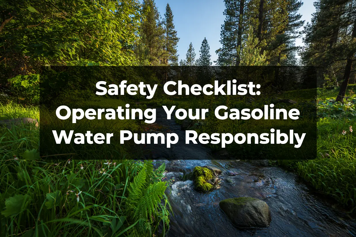 Safety Checklist: Operating Your Gasoline Water Pump Responsibly